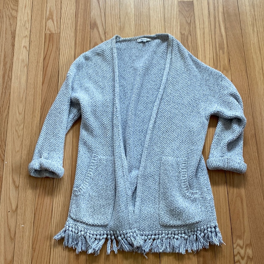 Madewell fringe cotton cardigan